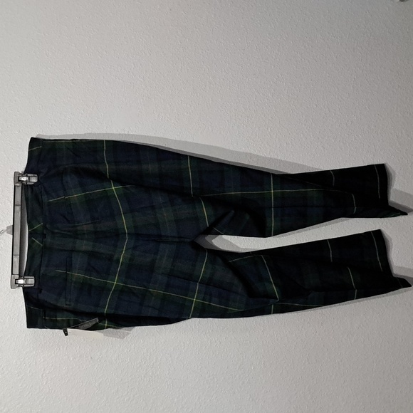 Lauren Ralph Lauren Plaid Wool-Blend Twill Ankle Pant - Picture 6 of 10